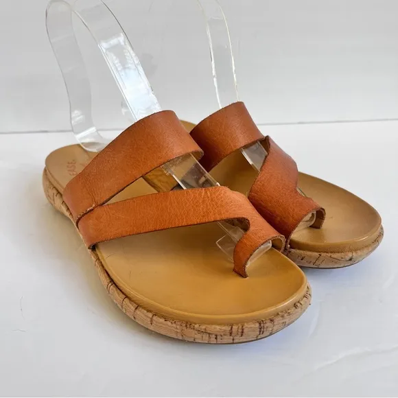Kork Ease Platform Strap slip on Leather Sandals Sz 7