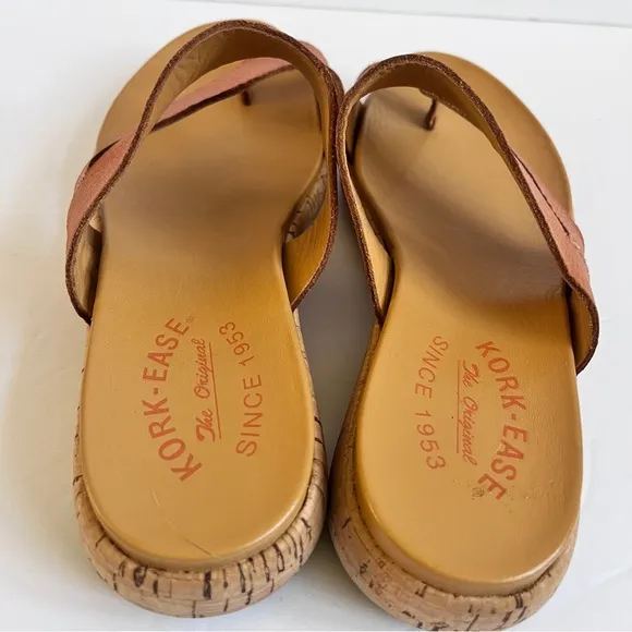 Kork Ease Platform Strap slip on Leather Sandals Sz 7