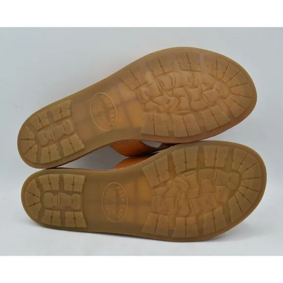 Kork Ease Womens Size 8 Brigit Light Orange Full Grain Leather Slip On Sandals