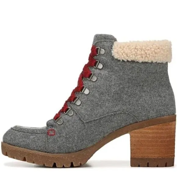 Korks by Kork Ease Evie Boots Grey Wool Fabric Women’s Size 7.5 New in Box