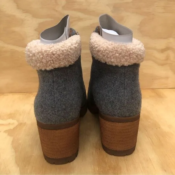 Korks by Kork Ease Evie Boots Grey Wool Fabric Women’s Size 7.5 New in Box