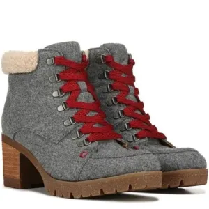Korks by Kork Ease Evie Boots Grey Wool Fabric Women’s Size 7.5 New in Box