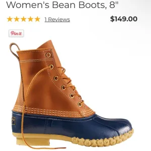 L. L. Bean women’s NEW weather proof duck boots size 6