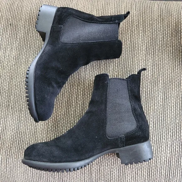 La Canadienne Connor Boots Womens Size 6 Black Leather Chelsea Waterproof ($400 