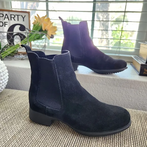 La Canadienne Connor Boots Womens Size 6 Black Leather Chelsea Waterproof ($400 