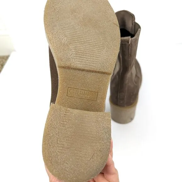 La Canadienne Womens Shoes Tan Suede Heeled Ankle Chelsea Boot Size 10