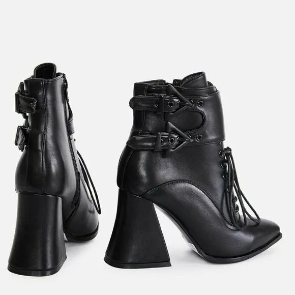 La Moda Salem Witch craft, Spell Bound Goth Emo Ankle Buckle Boots US Womens 7
