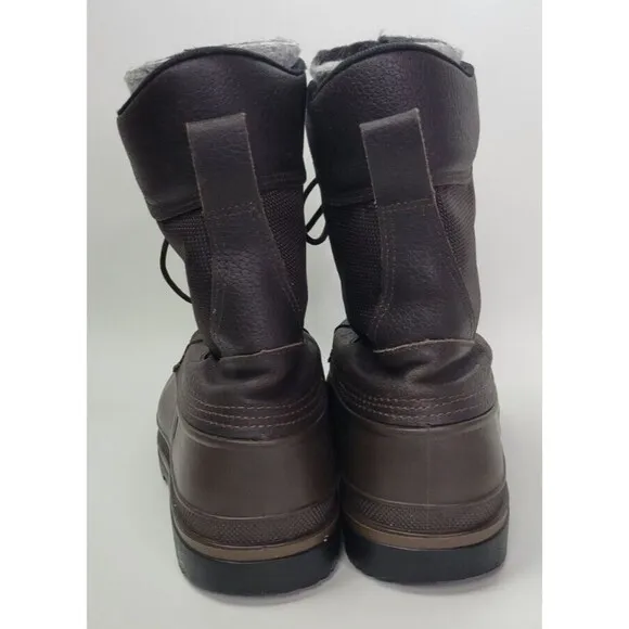 LaCrosse Mens Insulated Leather &amp; Rubber Duck‎ Boots Brown 11