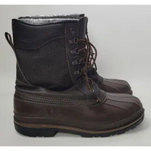 LaCrosse Mens Insulated Leather &amp; Rubber Duck‎ Boots Brown 11