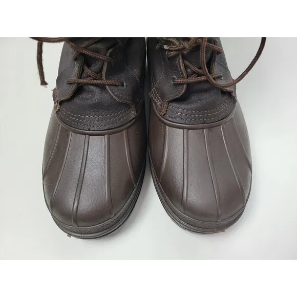 LaCrosse Mens Insulated Leather &amp; Rubber Duck‎ Boots Brown 11