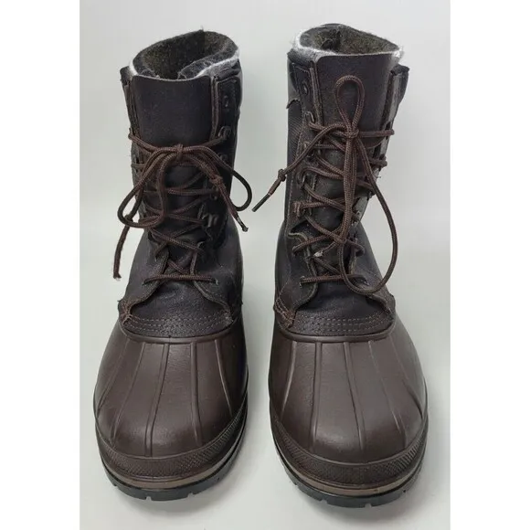 LaCrosse Mens Insulated Leather &amp; Rubber Duck‎ Boots Brown 11
