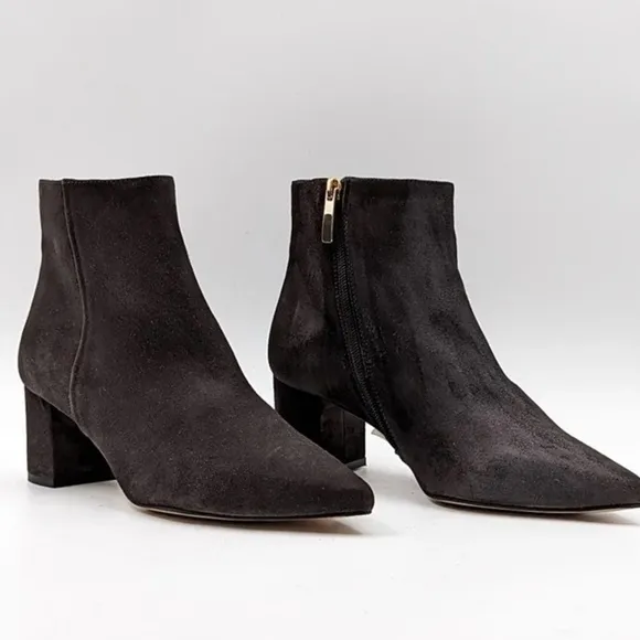 L'Agence Women Jeannie II Pointed Toe Grey Suede boots size US 6 /36.5