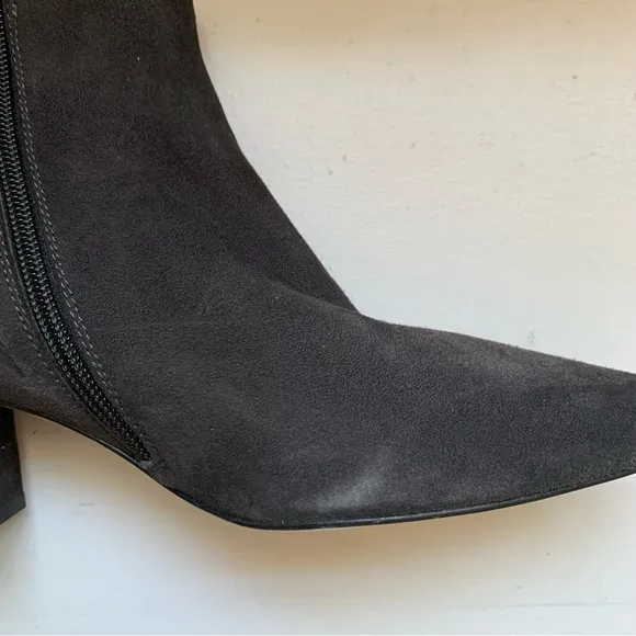 L'Agence Women Jeannie II Pointed Toe Grey Suede boots size US 6 /36.5