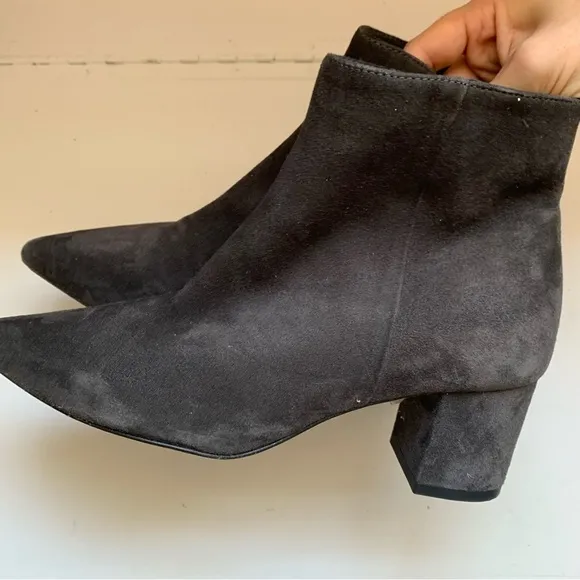 L'Agence Women Jeannie II Pointed Toe Grey Suede boots size US 6 /36.5