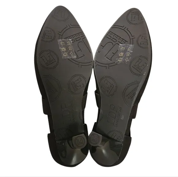 L'Amour Des Pieds Shoes Womens 6.5 M Chocolate Suede Leather Elastic Strap Heels