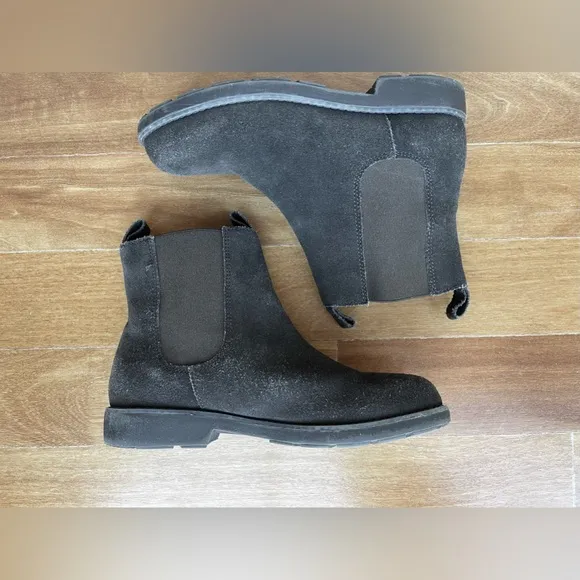 Lands End Boots Dress Casual Boys Brown Slip on Chukka Suede  Size 4M