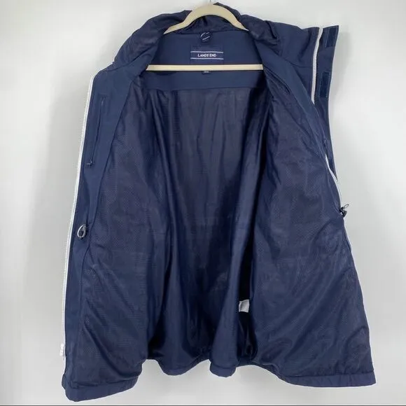 Lands End Coat Jacket Plus Size 2x Xxl Navy Blue