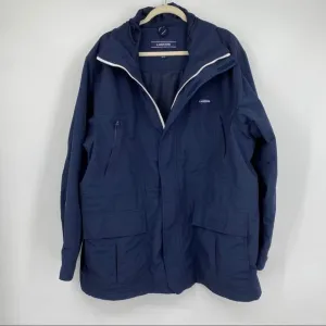 Lands End Coat Jacket Plus Size 2x Xxl Navy Blue