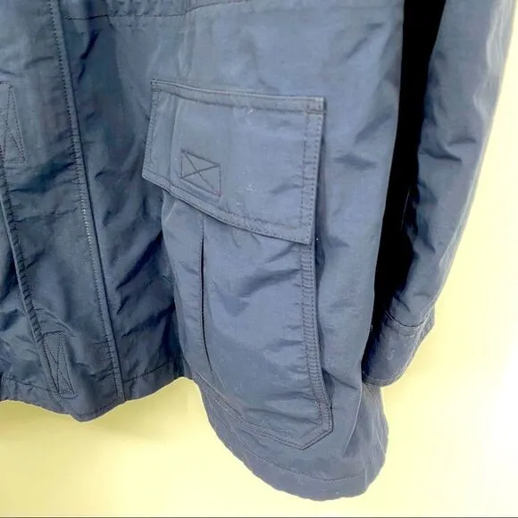 Lands End Coat Jacket Plus Size 2x Xxl Navy Blue