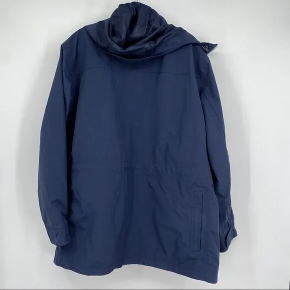 Lands End Coat Jacket Plus Size 2x Xxl Navy Blue