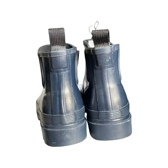 Lands’ End Waterproof Rubber Rain Boots Navy Women’s Size 9.