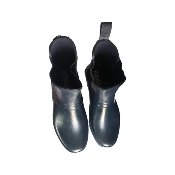 Lands’ End Waterproof Rubber Rain Boots Navy Women’s Size 9.