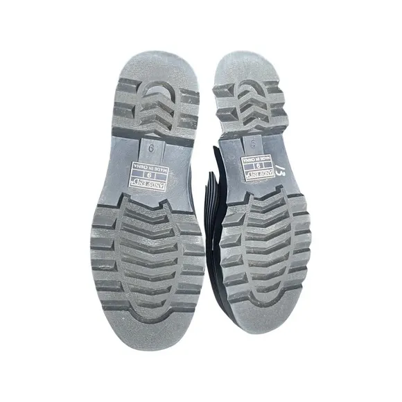 Lands’ End Waterproof Rubber Rain Boots Navy Women’s Size 9.