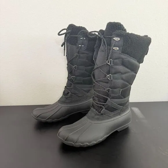 Lands End Womens 11 B Expedition Tall Waterproof Insulated Snow Boots Thinsulate