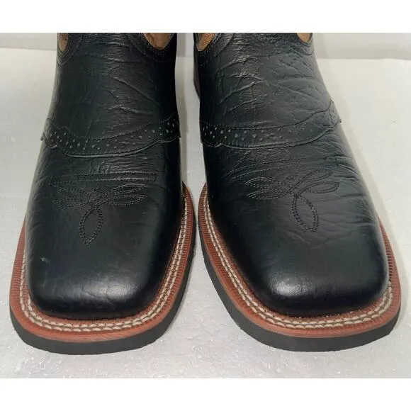 Laredo Topeka Square Toe Cowboy Mens Black, Brown Dress Boots 7824 - Size 14