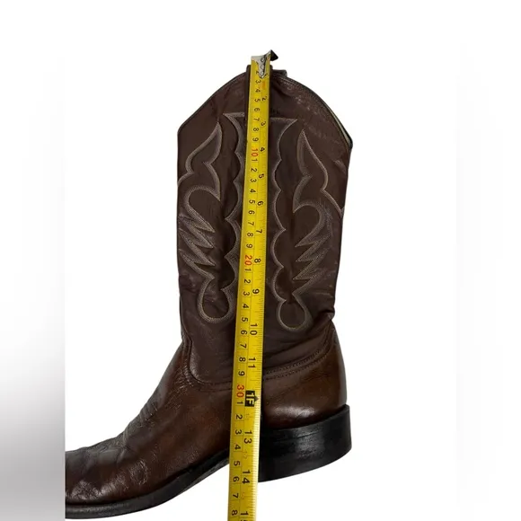 Larry Mahan Brown Cowboy Western Boots 465 Mens 6.5 D Leather Vintage Outdoors