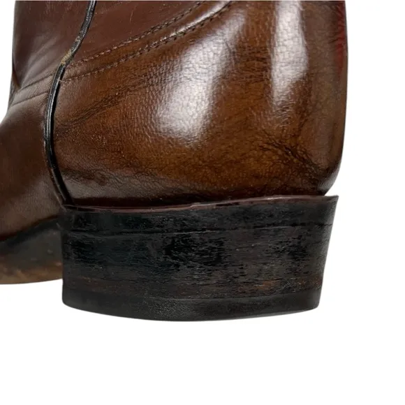 Larry Mahan Brown Cowboy Western Boots 465 Mens 6.5 D Leather Vintage Outdoors