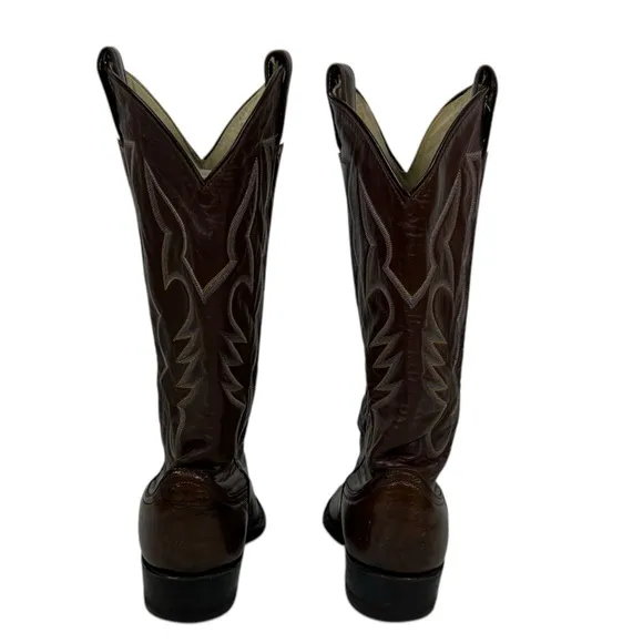 Larry Mahan Brown Cowboy Western Boots 465 Mens 6.5 D Leather Vintage Outdoors