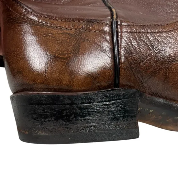 Larry Mahan Brown Cowboy Western Boots 465 Mens 6.5 D Leather Vintage Outdoors