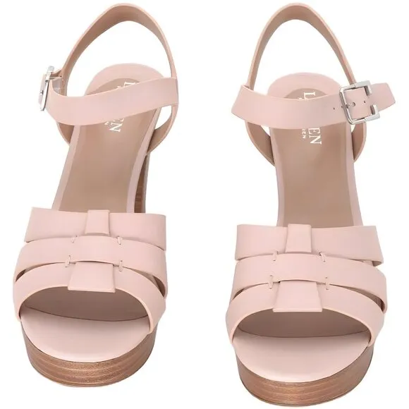 Lauren Ralph Lauren Womens Soffia Ankle-Strap Sli Light Pink 9.5M