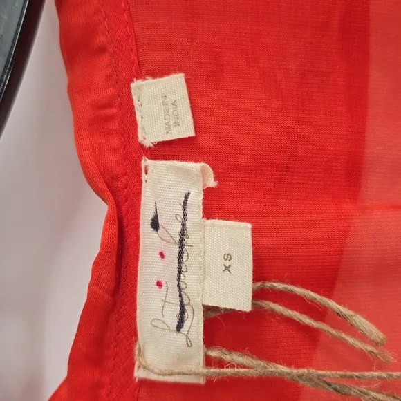 Let‎ me be  V neck Shirred waist orange dress