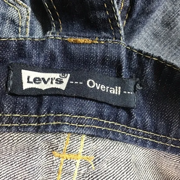 LEVI’S Strauss Overalls Denim Jean Dark Blue Youth Size 12 Regular