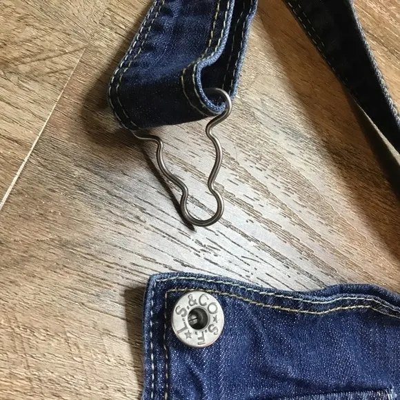 LEVI’S Strauss Overalls Denim Jean Dark Blue Youth Size 12 Regular