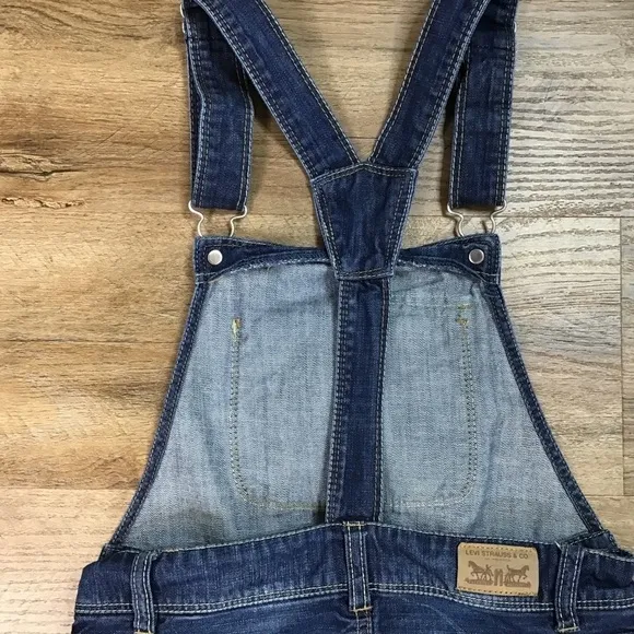 LEVI’S Strauss Overalls Denim Jean Dark Blue Youth Size 12 Regular