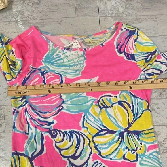 Lilly Pulitzer Pink Marlowe Boatneck T-Shirt Dress Size XS