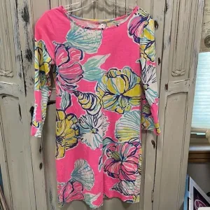 Lilly Pulitzer Pink Marlowe Boatneck T-Shirt Dress Size XS