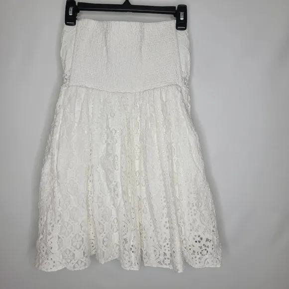 Lilly Pulitzer White Strapless Lace Dress