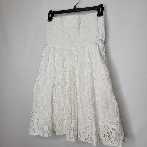 Lilly Pulitzer White Strapless Lace Dress