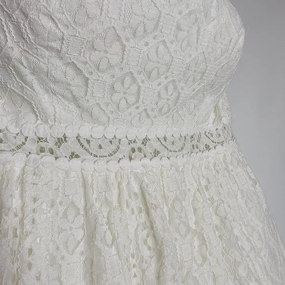 Lilly Pulitzer White Strapless Lace Dress