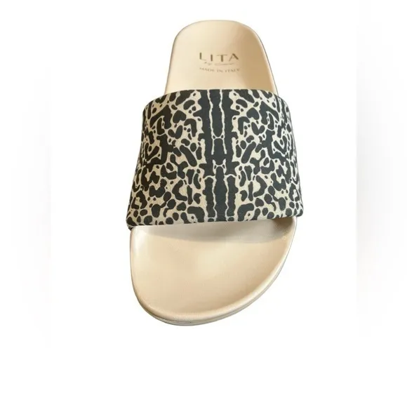 Lita By Ciara King Cheetah Print Slides‎ sandals slip on size EU 39 US 8/8.5