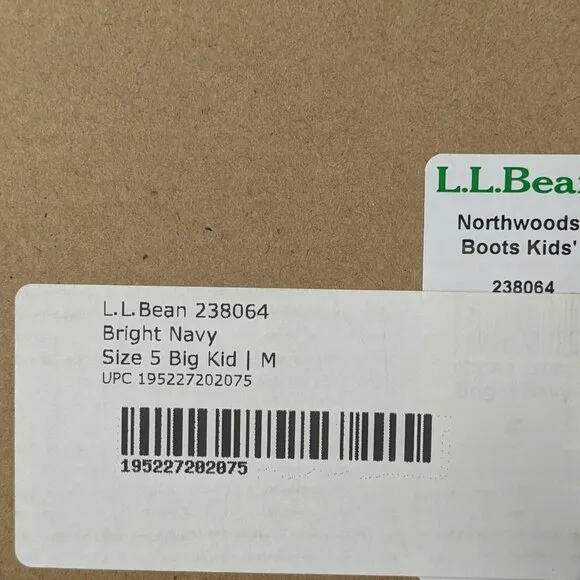 L.L. Bean Northwoods Waterproof Winter Boots, Black/Navy, Big Kids 5