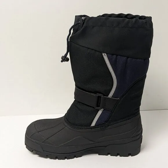 L.L. Bean Northwoods Waterproof Winter Boots, Black/Navy, Big Kids 5