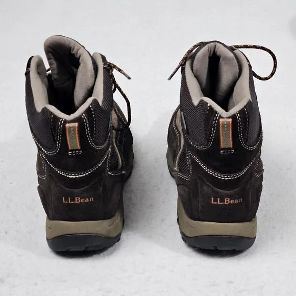 LL Bean Tek Leather Hiking Boots Mens 12 Wide #258265 Waterproof Primaloft