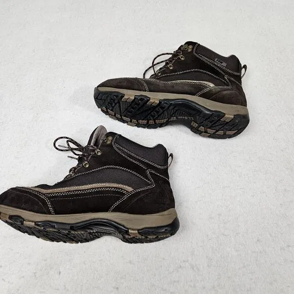 LL Bean Tek Leather Hiking Boots Mens 12 Wide #258265 Waterproof Primaloft