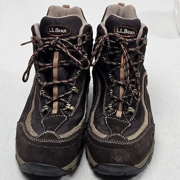LL Bean Tek Leather Hiking Boots Mens 12 Wide #258265 Waterproof Primaloft