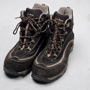 LL Bean Tek Leather Hiking Boots Mens 12 Wide #258265 Waterproof Primaloft